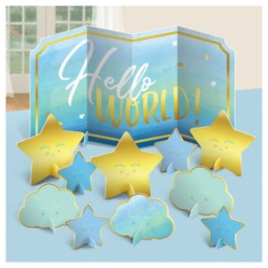 Centres De Table Hello World Bleu