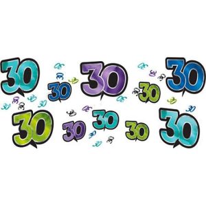 Découpages Imprimés Centre de Table - 30 ans