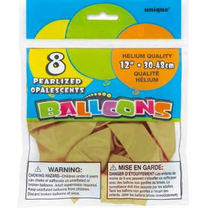 Ballons Latex Or 12po 8/pqt