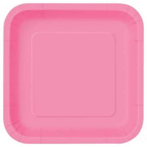 Assiettes en Carton 7 po - Rose 16/pqt