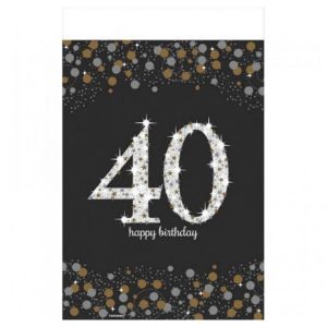 Célébration Étincelante 40e - Nappe Plastique 54 X 102 Po