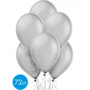 Ballons Latex Argent Perle 12po 72/pqt