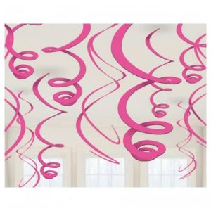 Déco Spiralées en Plastique- Rose