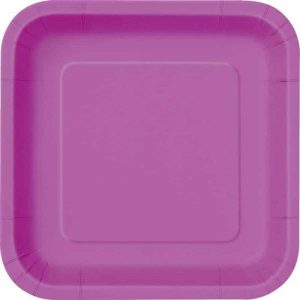Assiettes en Carton 7 po - Mauve 16/pqt