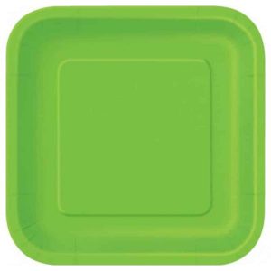 Assiettes en Carton 9 po - Vert pastel 14/pqt