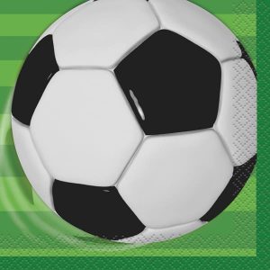 Soccer - Serviettes Breuvage 16 par pqt.