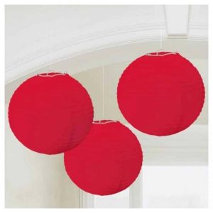 Lanternes en Papier - Rouge
