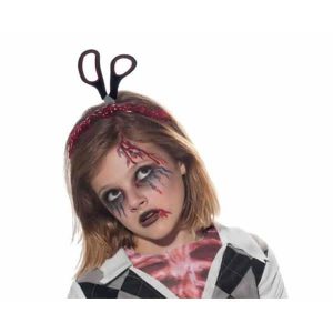 Headband with Scissors & Blood