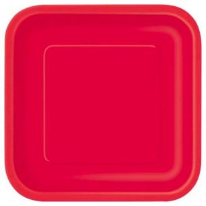 Assiettes en Carton - Rouge 9 po 14/pqt
