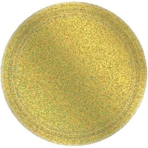 PRISMATIC GOLD LUNCH PLATES 9" | 8CT