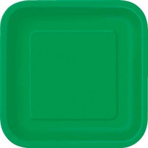 Assiettes en Carton 7 po - Vert Emerald 16/pqt