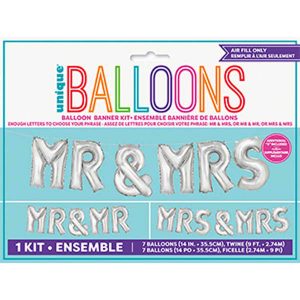 Mylar Ballons Air - Mr & Mrs