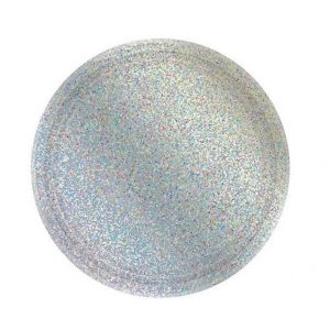 PRISMATIC SILVER DESSERT PLATES 7" | 8CT