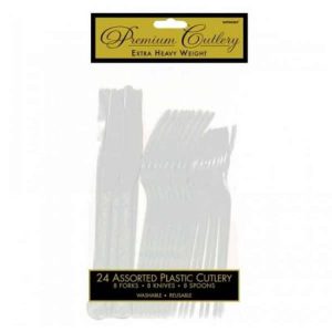 Coutellerie Assortie en Plastique 24/pqt