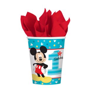 Mickey 1 An – Verre 9 Oz. 8 par pqt.