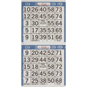 Papier de Bingo 125 par pqt.
