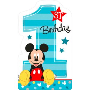 Mickey 1 An - Invitations 8 par pqt