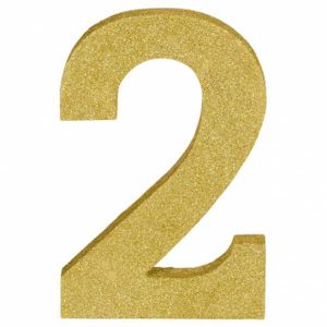 Chiffre 2 Or Brillante