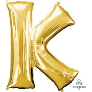 Mylar Lettre K – Or 16 Po.