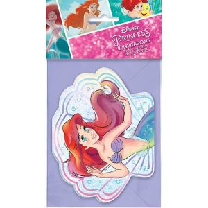 Petite Sirène - Invitations 8 par pqt