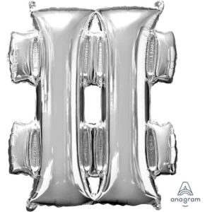Mylar Symbole # – Argent 16 Po.