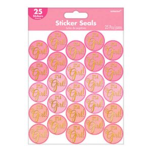 Autocollants Shower Bébé - Rose 25 par pqt.