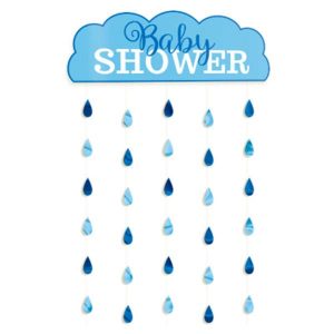 Rideau Pour Porte Baby Shower Bleu