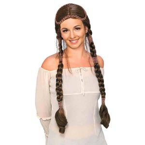 Brown Renaissance Lady Wig