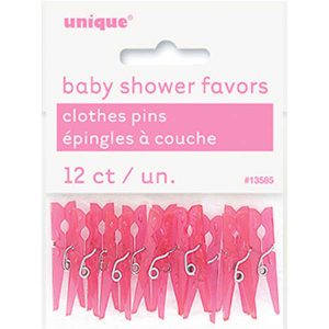 Épingles Linge Rose 12 pqt.