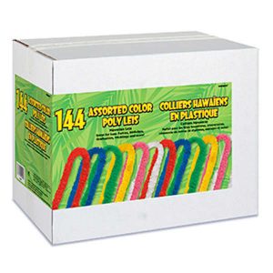 Boîte De Colliers Hawaiiens En Poly 144pqt.