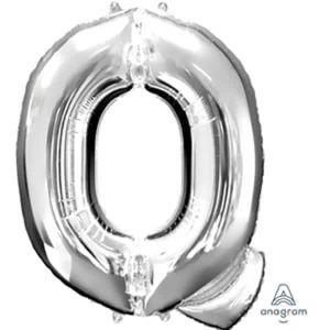 Mylar Lettre Q – Argenté 16 Po.