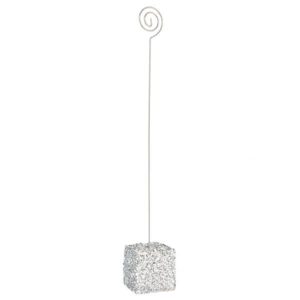 Support Numéro Table - Argent Brillant