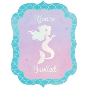 Sirène Brillante - Invitations 8 par pqt