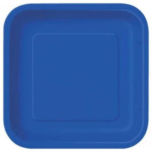 Assiettes en Carton 9 po - Bleu Royal 14/pqt