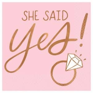 Serviettes Breuvages 16 par pqt - She Said Yes