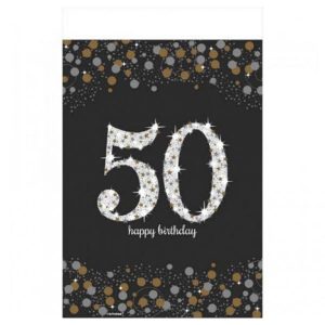 Célébration Étincelante 50e - Nappe Plastique 54 X 102 Po