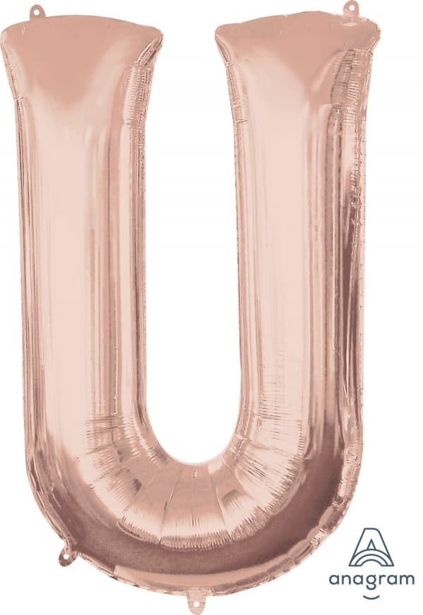 M.34'' LETTRE U ROSE GOLD H/S