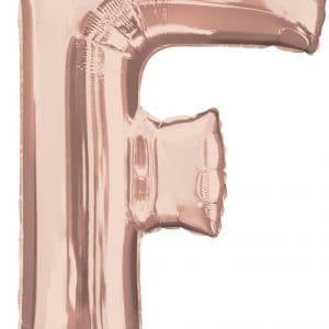 M.34'' LETTRE F ROSE GOLD H/S