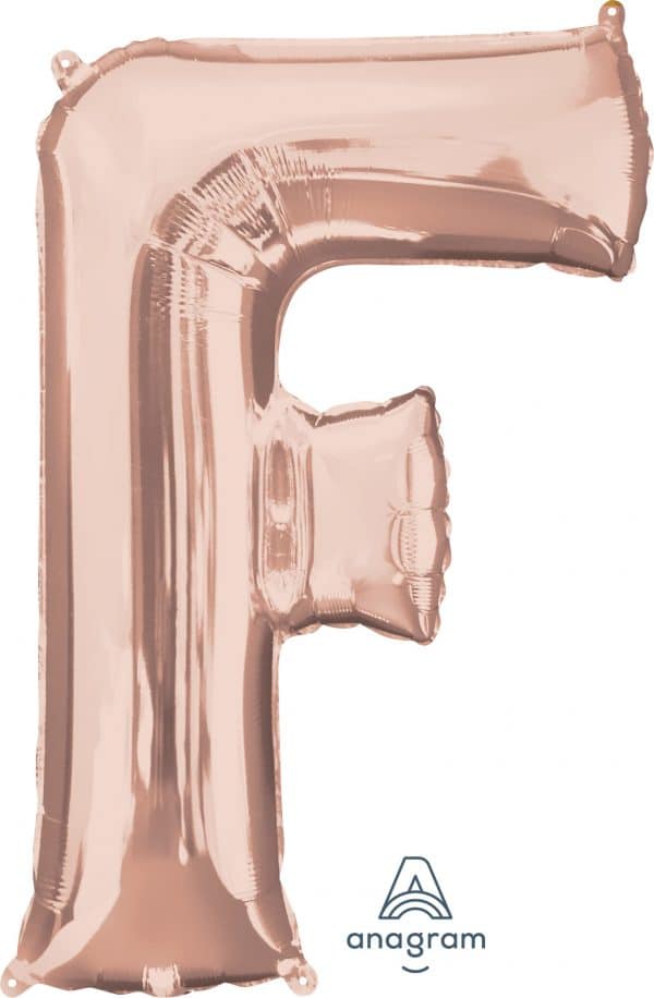 M.34'' LETTRE F ROSE GOLD H/S