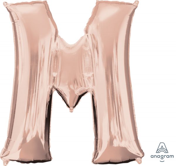 M.34'' LETTRE M ROSE GOLD H/S