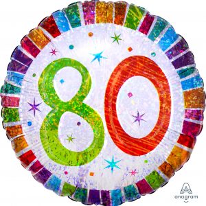 M.18'' RADIANT BIRTHDAY 80