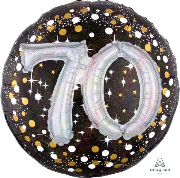 M.36'' CHIFFRE 70 SPARKLING BIRTHDAY H/S