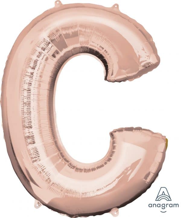 M.34'' LETTRE C ROSE GOLD H/S