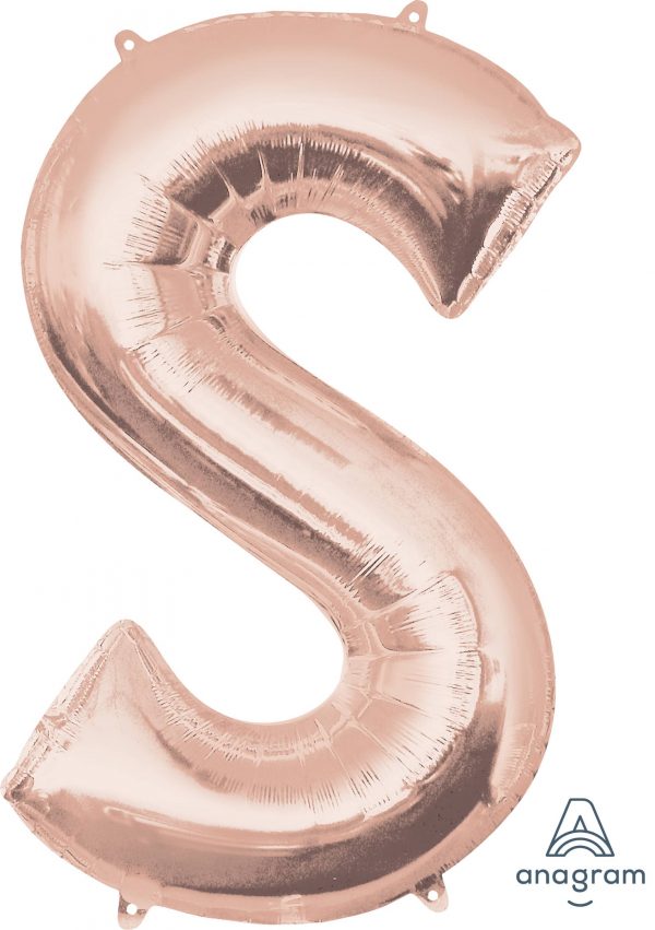 M.34'' LETTRE S ROSE GOLD H/S