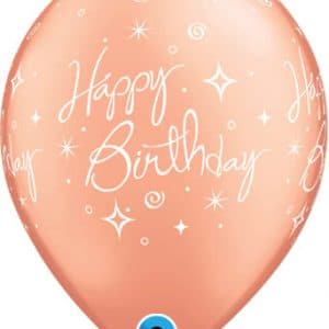 B.11'' HAPPY BIRTHDAY ROSE GOLD P/50