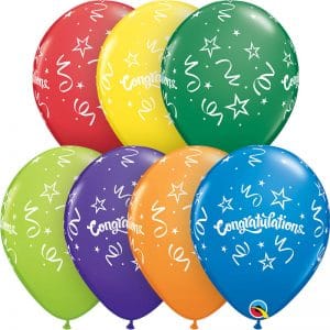 B.11'' CONGRATULATIONS STREAMERS CARNIVAL ASS.P/50
