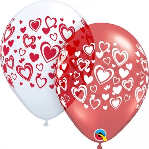 B.11'' DOUBLE HEARTS P/50