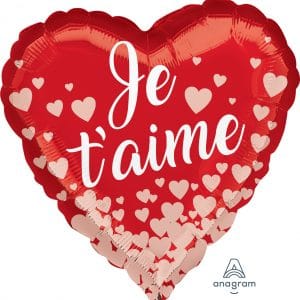 M.18'' JE T'AIME COEURS ROSE GOLD