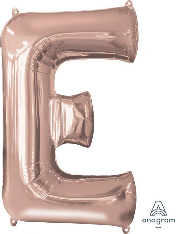 M.34'' LETTRE E ROSE GOLD H/S