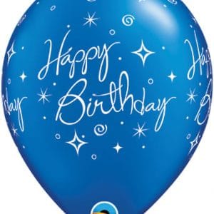 B.11'' HAPPY BIRTHDAY BLEU SAPHIR PERLE P/50